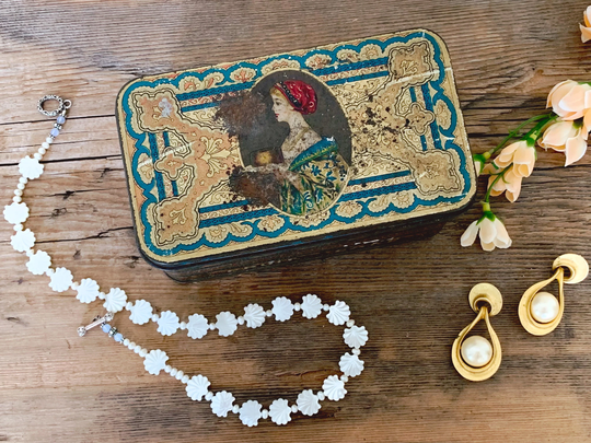 Vintage Hostess Fruit Cake Tin Trinket Box | Rustic Metal Rectangular Jewelry Storage Collectible Advertising Gift For Her