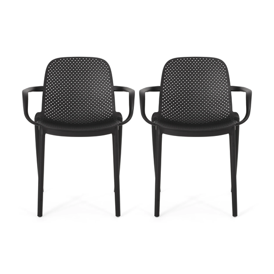 Gardenia Modern Outdoor Stacking Dining Chair Set by Christopher Knight Home - 23.30" W x 21.20" D x 32.00" H