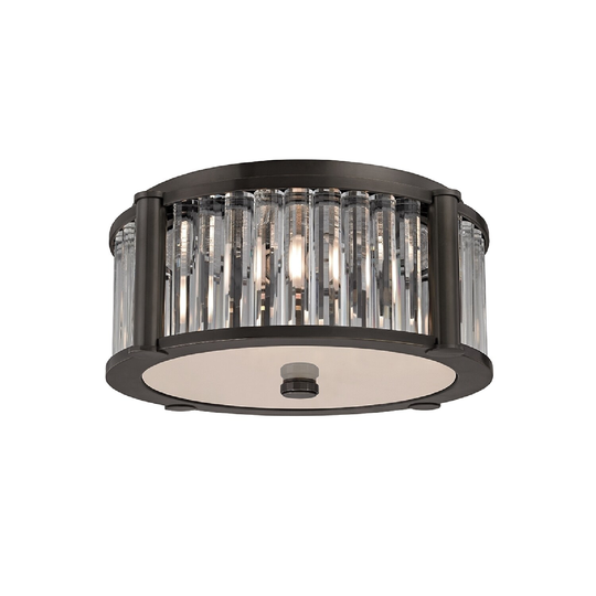 Hudson Valley Hartland I 3-Light Flush Mount, Old Bronze