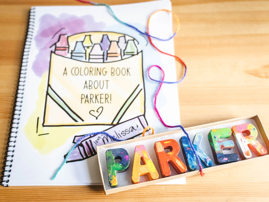 Kids Birthday Personalized Coloring Book & Crayon Name Set | Custom Party Favors Best Gifts