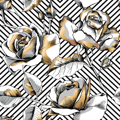 Gonsalez Roses Flowers 10' L x 24" W Peel and Stick Wallpaper Roll