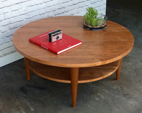 Round Coffee Table - Oxelaand Solid Cherry