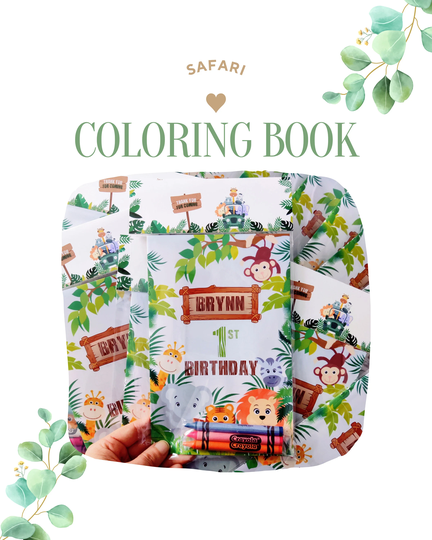 Safari Party Favors | Jungle Coloring Wild One Packs Book Kids