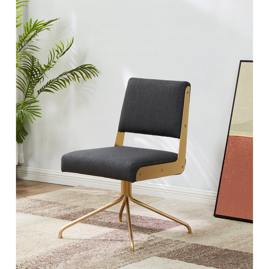SAFAVIEH Couture Emmeline Swivel Office Chair - 22 in. W x 24 in. D x 34 in. H