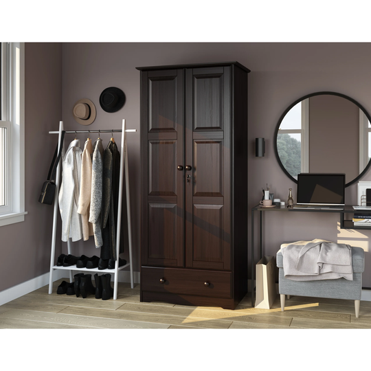 Copper Grove Caddo 100% Solid Wood Flexible Wardrobe Armoire