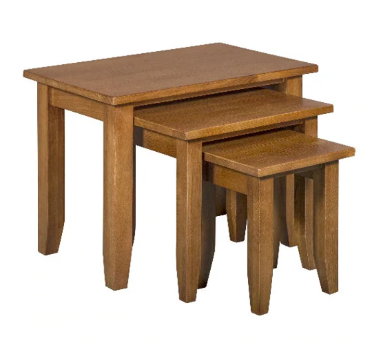 Mission Oak Nesting Tables - Set Of 3