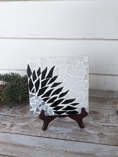 Craft Kits For Adults, Sunflower Trivet, Mosaic Kit, Diy Black & White, Coaster Kits