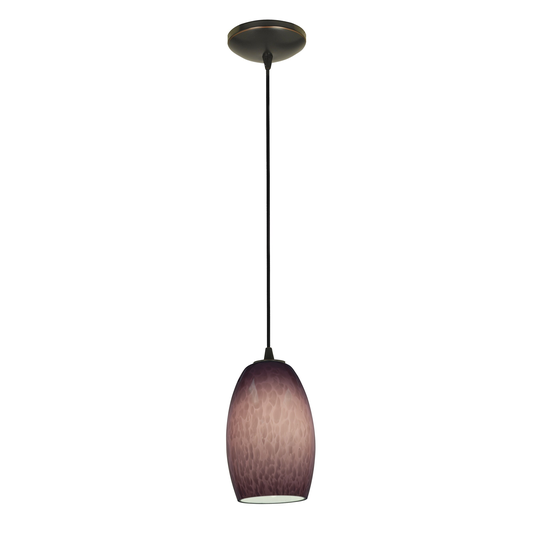 Access Lighting Chianti Bronze Cord Pendant with Purple Cloud Shade
