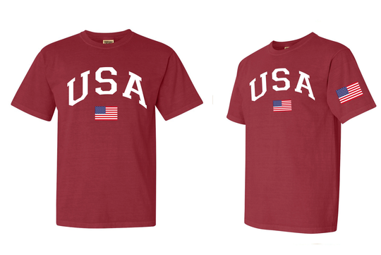 Usa Arm Flag Comfort Colors Shirt, America 4Th Of July, American Camping Shirt