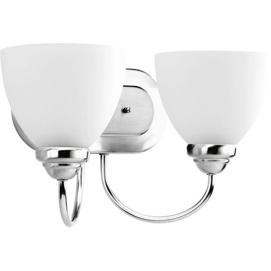 Progress Lighting Silvertone Heart Collection 2-light Polished Chrome Bath Light
