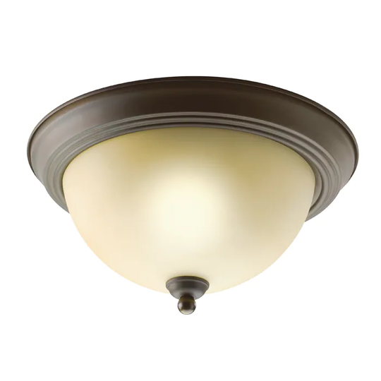 Kichler Lighting Transitional 2-light Olde Bronze Flush Mount