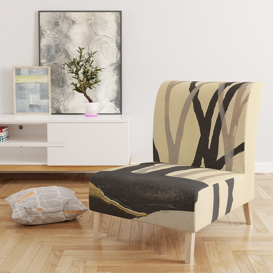 Designart 'Forest Silhouette IV' Upholstered Modern Farmhouse Accent Chair