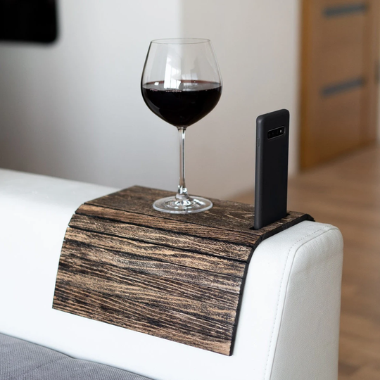 Sofa Arm Tray Table Couch Bedside Wood Coaster Coffee Cup Foldable Protector Mat Tv Chair Armrest Caddy End Tables Trays