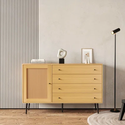Gearald 55.2" Wide 4 Drawer Sideboard