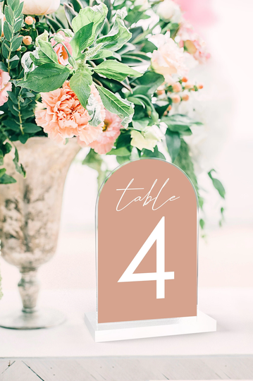 Acrylic Table Number | Wedding Boho Bohemian Tn4