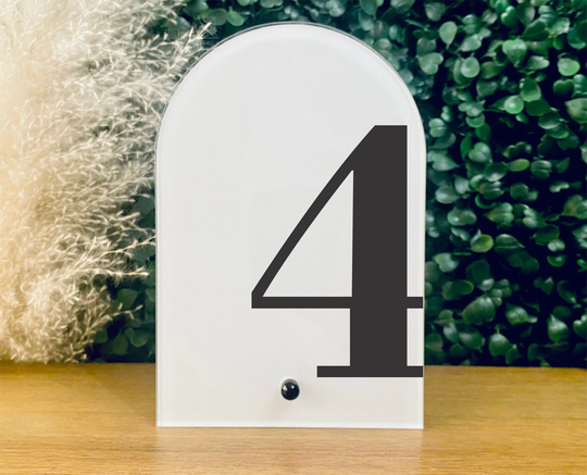 Wedding Table Numbers With Stand || Clear Acrylic Calligraphy Signage Rustic Number 03-040-029