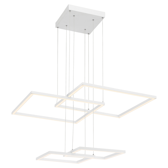 Squared 1-light White LED Pendant