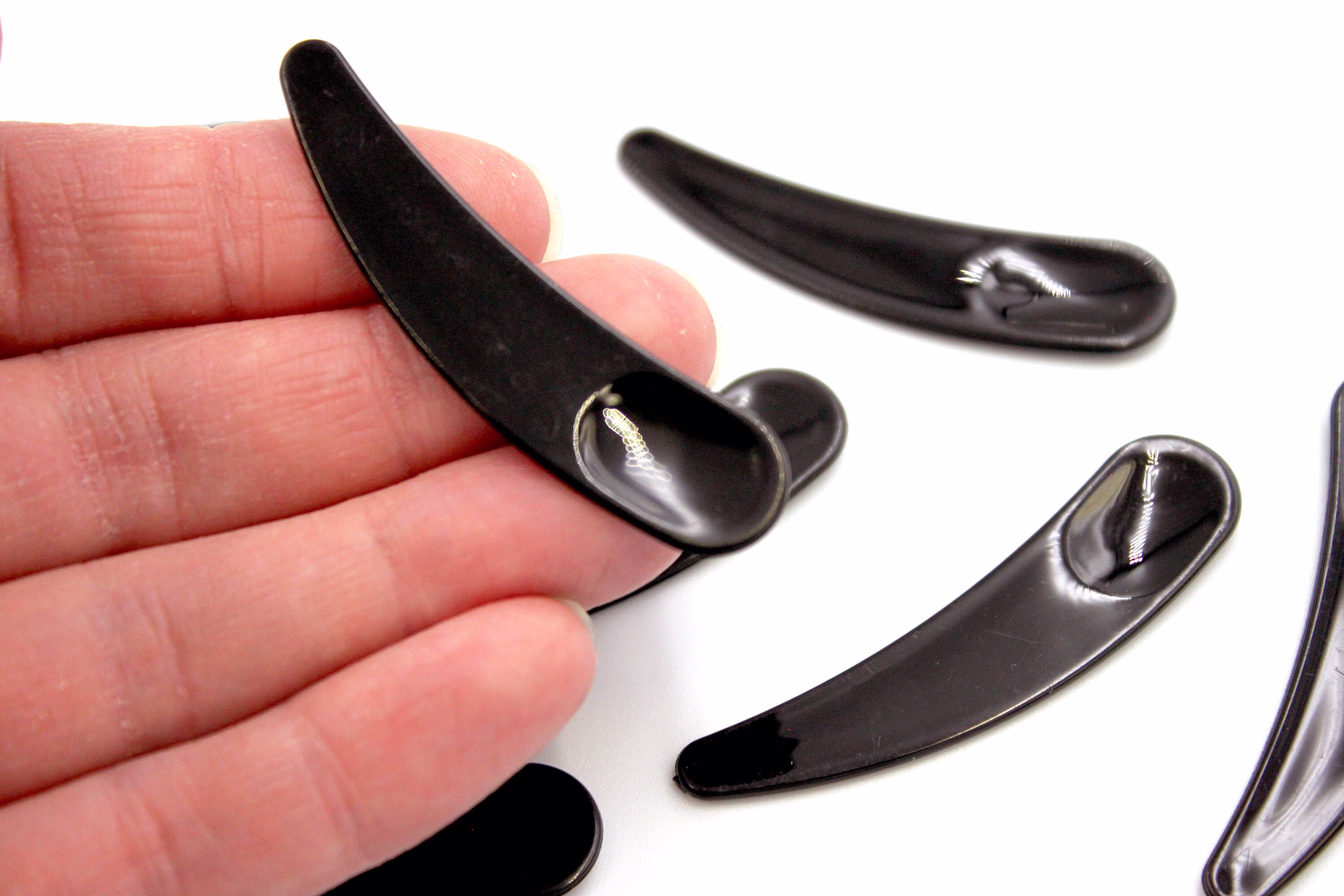 Cosmetic Spoon - Black Small Plastic Dipping Scoop For Jars For Lotions, Creams, Lip Gloss & More Pack Of 1, 3, 6, 12 Or 20