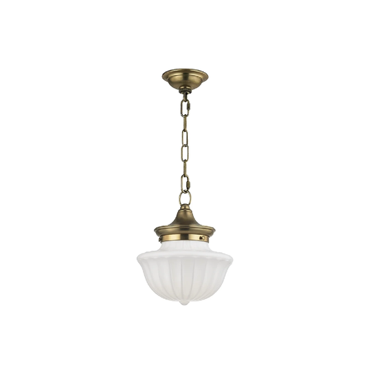 Hudson Valley Lighting Dutchess 1-light Small Pendant, Aged Brass