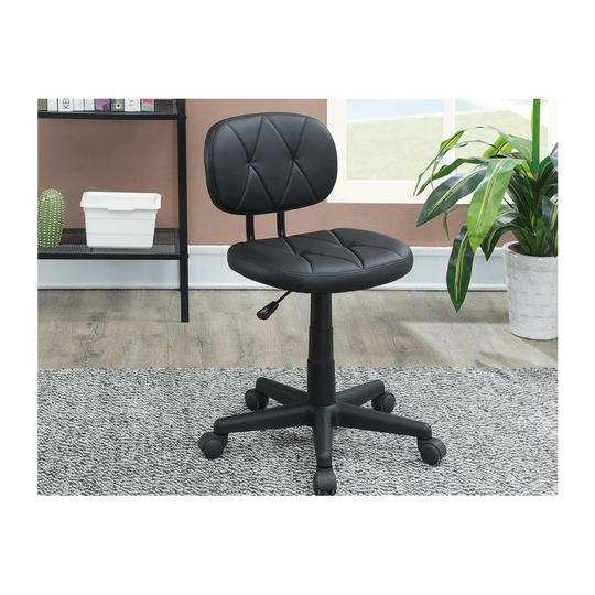 Modern Black Office Chair with Wheels