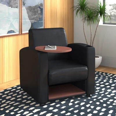 Aqeel 31" W Vinyl Lounge Chair
