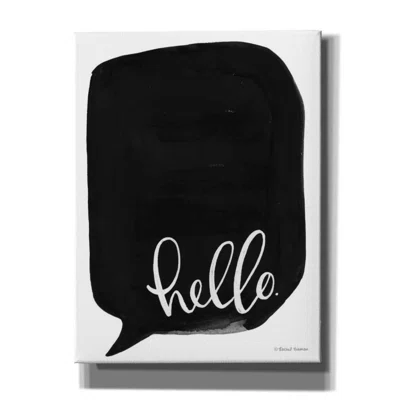 Hello by Rachel Nieman - Wrapped Canvas Textual Art