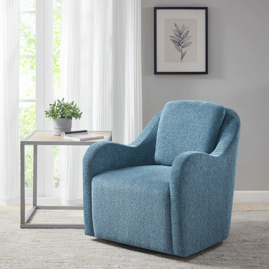 Madison Park Weber Blue Swivel chair