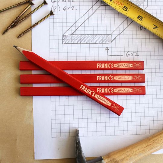 Personalized Carpenter Pencils, Engraved Gifts For Dad, Father's Day Gifts, Valentine's Cpr-8