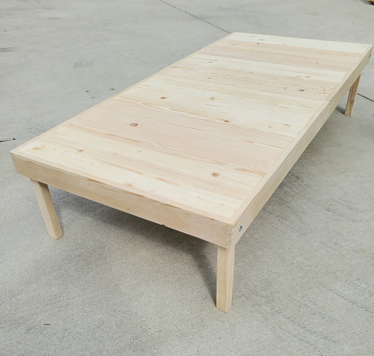 Folding Low Wood Boho Picnic Table With Foldable Legs