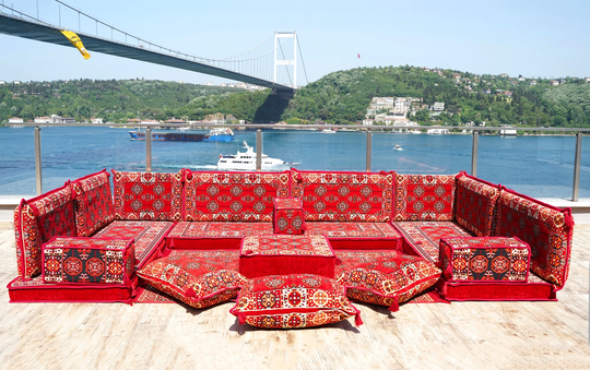 U Shaped Floor Seating, Indoor Sofa Set, Living Room Sofas, Cushion Sofa, Moroccan Decor, Custom Order