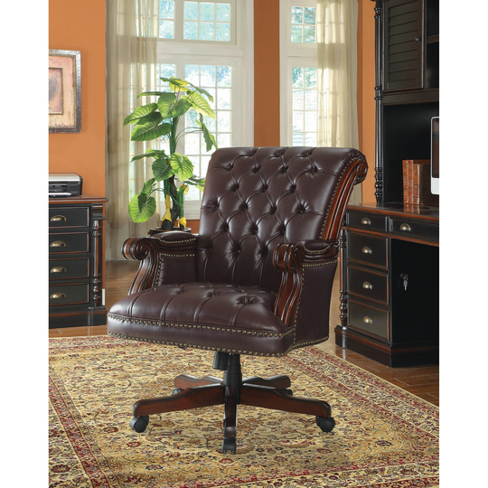Everly Dark Brown Adjustable Height Office Chair