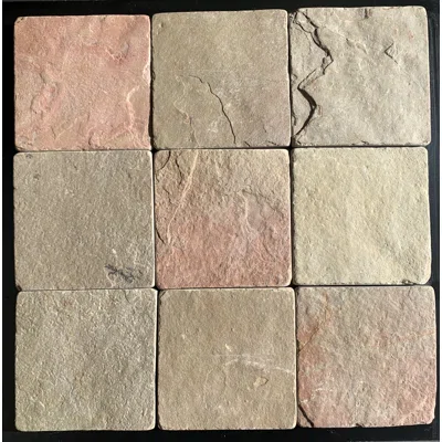4" x 4" Beveled Slate Stone Look Wall & Floor Tile