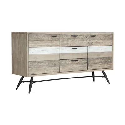 Brittlynn 18" Wide 3 Drawer Acacia Buffet Table