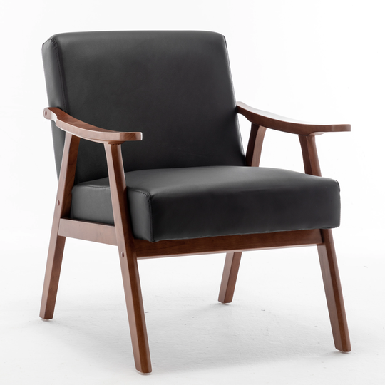Cedrice 26.37" Wide Faux Leather Accent Chair