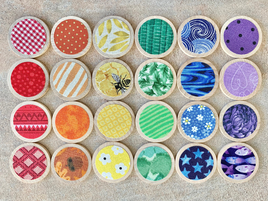 Color Sorting Wooden Token Set | Montessori Matching Game Busy Bag Kids Gift/Activity Homeschool Preschool