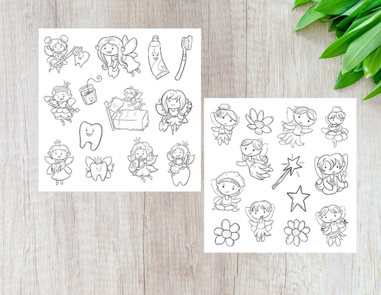 Fairies Coloring Stickers Kit, Fairy Coloring, Kids Summer Activities, Color Your Own Stickers, Activity, Crafting