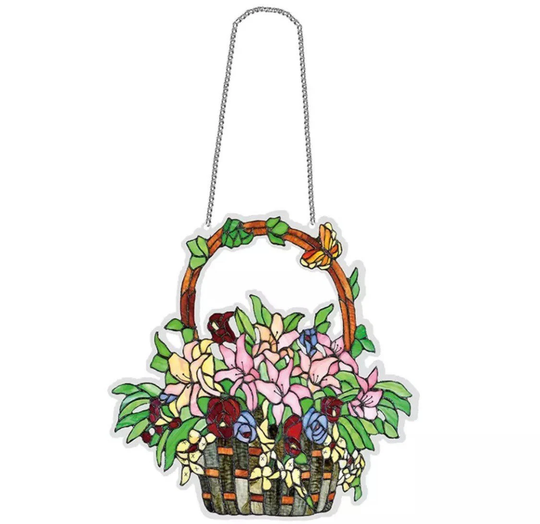 Us Seller. Sun Catcher Hanging With Flower Basket, Special Drill, Tools & Diamonds Included. Fast S&h