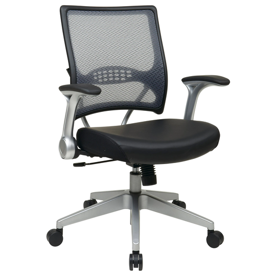 Black Bonded Leather Seat Office Chair