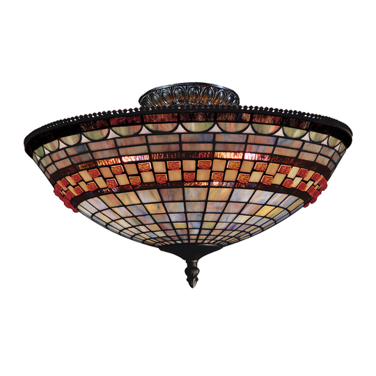 Jewelstone 3-light Semi Flush Fixture