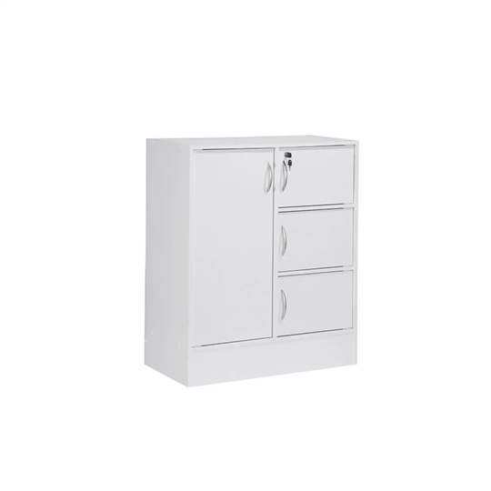 38.5" White Multipurpose Bookcase with Doors