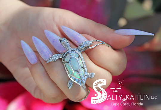 Mobile Opal Press On Gel Nails