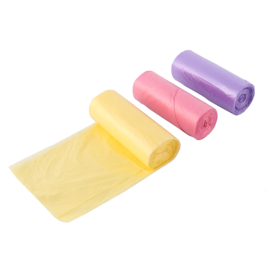 Household Office Plastic Waste Trash Garbage Rubbish Bag 3 Rolls - Assorted Color