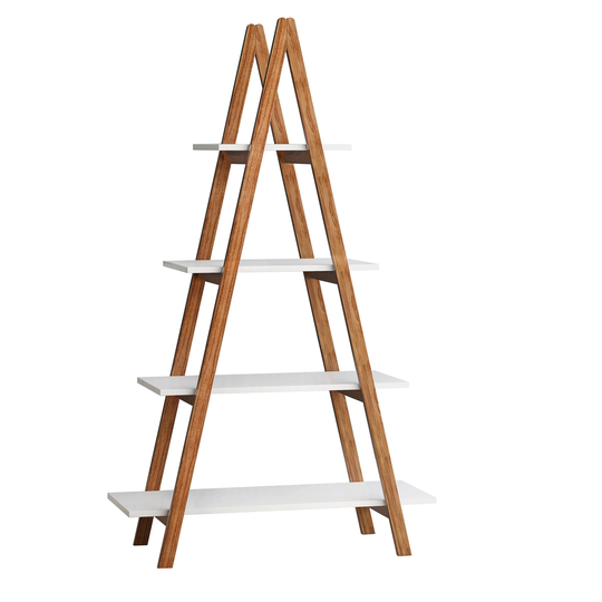 Solid bamboo wood bookshelf