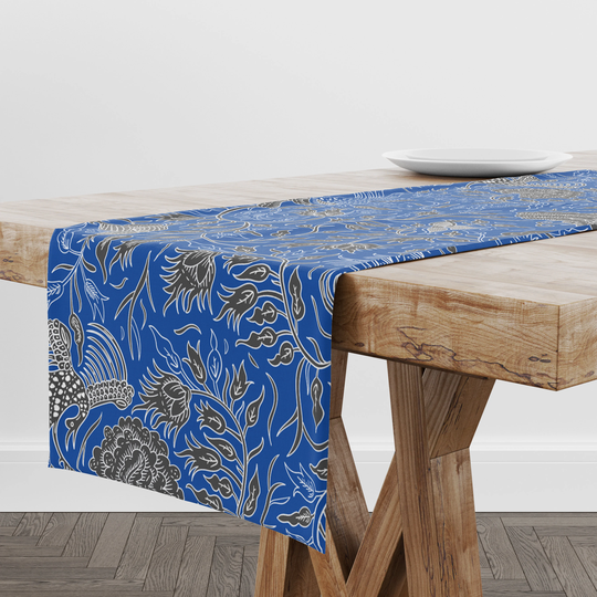 Table Runner Javanese Ethnic | Unique Design Decor High Quality Textile & Print Made in Eu