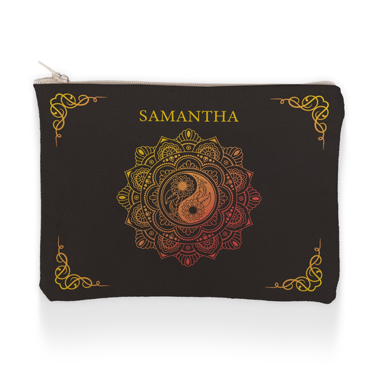 Makeup Pencil Case Gold Lotus