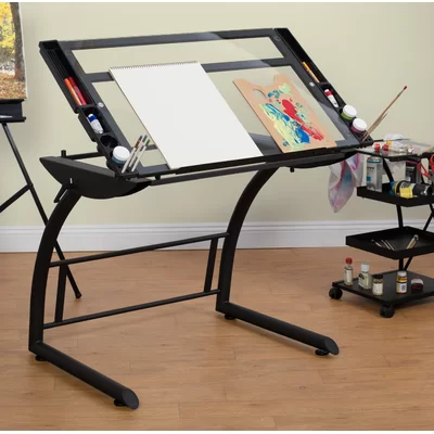 Cournoyer Glass Drafting Table