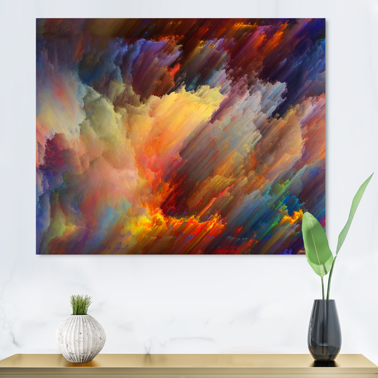 Designart 'Colorful Living Paint' Modern Canvas artwork
