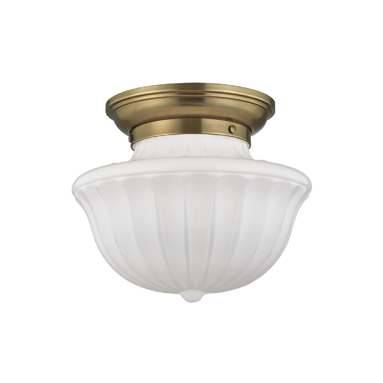 Hudson Valley Lighting Dutchess 1-light Medium Flush Mount, Aged Brass