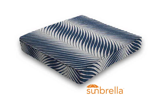 Sunbrella® Clock Out Indigo | Sunbrella Fabric Outdoor Seat Pad Patio Chair Dining Cushions