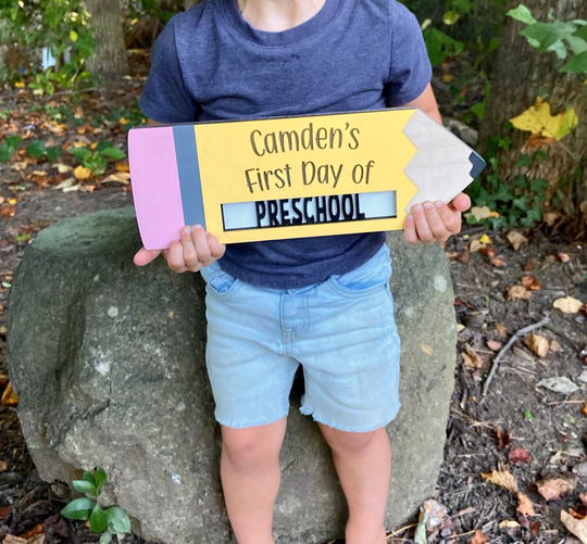 First Day Of School Sign/Last Day Interchangeable Back To My Pencil Prop